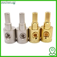 SUCHENSG Car Audio Connector, 0GA 4GA 8GA Pure Copper Car Speaker Wire Terminal, Gold Silver Audio A