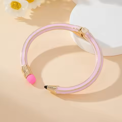 enamel bangle bracelet Fashionable Colorful Bracelets Korean Exquisite Pencil Shaped Cuff Bracelets 