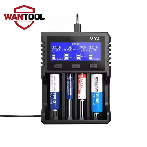 XTAR New Smart Visible Mixer VX4 3.2V LiFePO4 1.5V 3.6/3.7V Li-ion 1.2V Ni-MH AA AAA 18650 Battery C