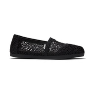 TOMS รองเท้าลำลองผู้หญิง สลิปออน รุ่น Alpargata Black Moroccan Crochet (CC) รองเท้าลิขสิทธิ์แท้