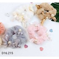 Pearl Feather Rubber|Fur Scrunchie|Ribbon Scrunchie|Scrunchie Hair Tie