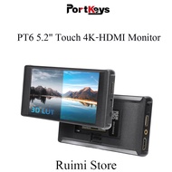 Portkeys PT6 5.2" Touch 4K-HDMI Monitor | Real-Time Streaming, Adjustable Legs
