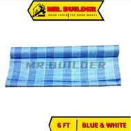 MR. BUILDER 6' Blue and White Canvas 30 Yard 15 Yard painting plastic canvas waterproof