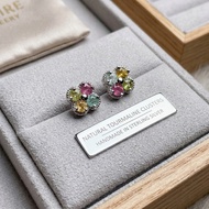 HT52 earrings with silver handle and tourmaline stone