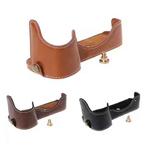Half PU leather case bag grip cover Buttom for Sony A7 III A7R3 A7R III A7R A9