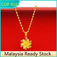 Pawnable Gold 916 Original Malaysia Emas Korea Cop 916 Rantai Leher Viral Wah Chan Gold Jewellery Necklace Women Necklace Women Korean Style Set Gold Plated Indian Jewellery Fast Delivery Pendant Gold Chain for Women Cincin Couple