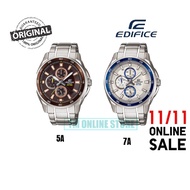EF-334D-5A/7A ORIGINAL CASIO EDIFICE MAN STEEL BAND JAM LELAKI WR100M