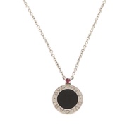 Excellent condition Bvlgari Save the Children 925 Sterling Silver Onyx Ruby Silver Necklace 0973 [Pr