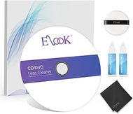 Elook CD Player Cleaner Kit, Laser Lens Cleaning Disc for CD/VCD/DVD Player, with Microfiber Cloth and Cleaning Pad and Solution