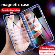 Case casing Redmi Note9 Note9s Note9 Pro Redmi Note7 Note8 Pro Redmi9 Xiaomi A3 Mi8 Mi 9T Pro Mi9 Mi 10 Pro Note10 Metal Magnetic Double-sides Glass Case