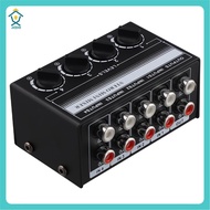 Mini Stereo Audio Mixer 4-Channel Passive Mixer Portable Audio Mixer Lotus Socket Input for Live Stu