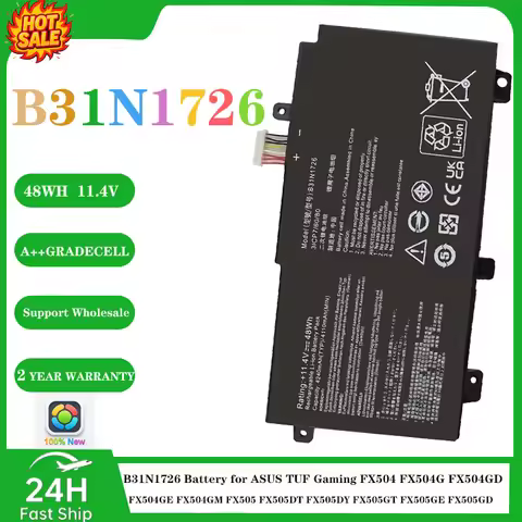 B31N1726 Battery For ASUS TUF Gaming FX504 FX504G FX504GD FX504GE FX504GM FX505 FX505DT FX505DV FX50