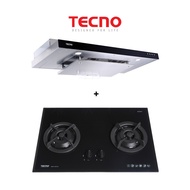 Tecno TCH929DP BK/SS  + T22TGSV S/BK Hob Hood Package Deal