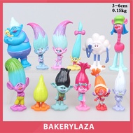 (Ready Stock) Trolls Good Luck Trolls Action Figure Toys Cake Decoration Cake Topper Toy 魔发精灵