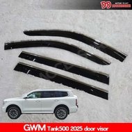 กันสาด กันสาดน้ำฝน Tank 500 2025 2026 2027 สีดำ มีคิ้วโครเมี่ยม NT รุ่นใหม่ล่าสุด