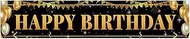 Happy Birthday Decoration Banner, Party Supplies for Indoor Outdoor Garden Yard, 9.8 x 1.9 ft