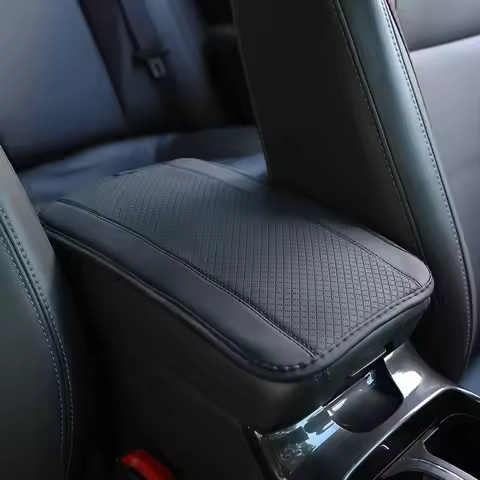Car Armrest Box Pad, Fiber Leather Non-slip Cover, Universal for Citroen C1 C2 C3 C4 C5 C6 C8 C4L DS