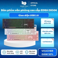 Genuine EDRA EK506 mechanical gaming + office keyboard, key number 104 - 1.3M Led Rainbow keyboard c