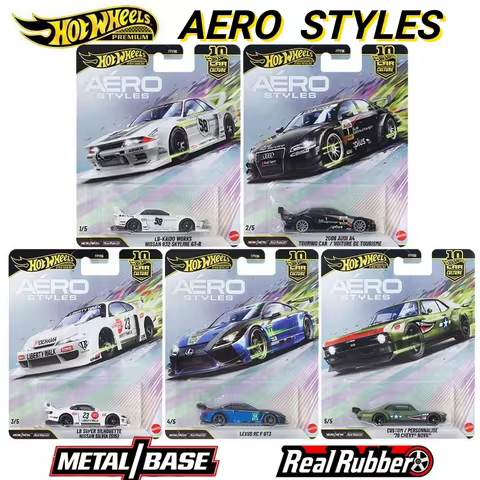 Hot Wheels Car Culture FPY86 Aero Styles Premium Diecast Cars Set Audi A4 DTM Lexus RC F GT3 Chevy N