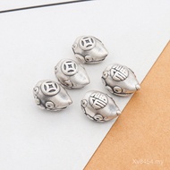 Silver DIY Woven Zodiac Pure Silver Transfer Beads Spacer Beads Handmade 3D Material s999 Benming Ye