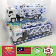 Police Double Decker Truck Trailer Police Cars Vehicle