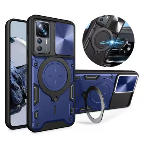 Armor Slide Camera Protect Case For Xiaomi 12T 11T Redmi 12C 10C 9C Poco F3 M4 M5S X4 X5 F5 Pro C40 