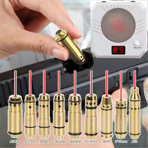 Tactical 12GA 9mm .223Rem 308win .380ACP 7.62x39 cal44mag 357sig Laser Training Bullet Dry Fire Targ