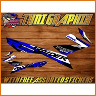 ✤ RAIDER 150 FI STOCK DECAL 2021 (BLUE)