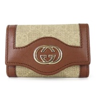 Gucci GG帆布和小牛皮鑰匙包 [二手]