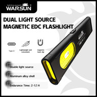WARSUN T7 PRO LED Flashlight 550LM Compact Torch Light Rechargeable 6 Modes for Camping & Car Repair