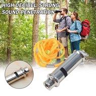 MAELOVE2 Stainless Steel Whistle Large Decibel Outdoor Life-saving Whistle High Frequency Life-savin