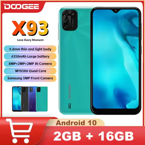 DOOGEE X93 MT6580 Quad Core 4350mAh battery 2GB RAM 16GB ROM 6.1"inch Screen Android 10 cheap androi