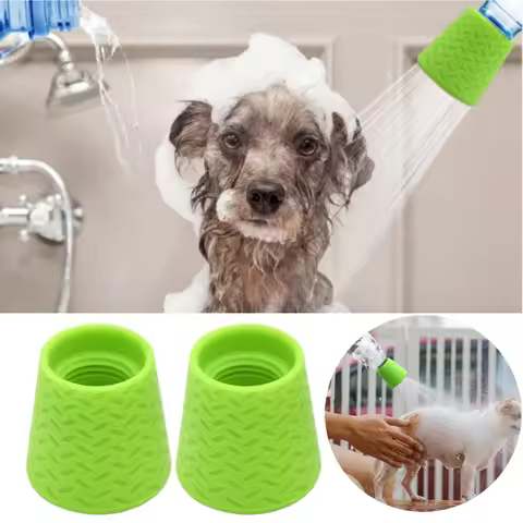 Silicone Pet Shower Head Kettle Shower Head Universal Water Bottle Shower Cap Shower Cleaning Suppli