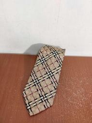 義大利製 Burberry London 格紋 絲質 英倫 紳士 領帶