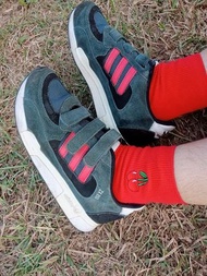 Adidas zx850 復古墨綠魔鬼氈紅色三線運動鞋 步鞋  #戶外