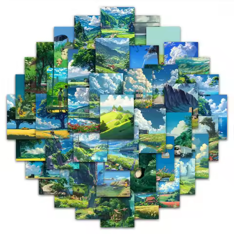 63 Hayao Miyazaki's Summer Stickers - Animated Summer Vibe Decals for Creative Decor Golden Memory S