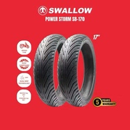 SWALLOW TAYAR SB170 TYRE TUBELESS 17 INCHI POWER STORM XP POWER GRIP BUNGA GRIP DUAL COMPOUND TAYAR 