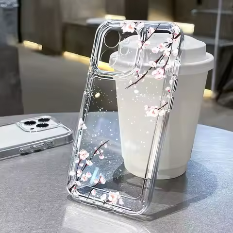 Cherry Blossom Floral Minimalist Case For OPPO Reno 15 14 13 12 11 Pro 15F 14F 13F 12F 11F 7 5 6 Lit