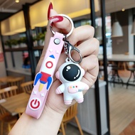 Cartoon Spaceman Doll Key Chain Couple Silicone Pendant Creative Gift Astronaut Bag Accessory