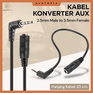 2.5mm Male to 3.5mm Female HiFi AUX Audio Cable 20cm - L44