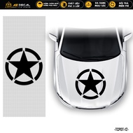 Tem Dán Nắp Capo Xe Ô Tô Xe Hơi Mẫu Ngôi Sao | TCPOT-12 | Decal Dán Nắp Capo Sườn Xe Oto Chống Nước 