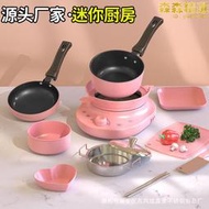 迷你小廚房全套做飯女孩廚具套組兒童真煮扮家家酒玩具