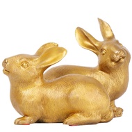 Brass Note Bronze Pair Rabbit Copper Rabbit Pair Rabbit Zodiac Rabbit Zodiac Copper Money Rabbit Yan