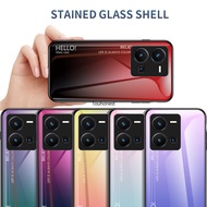 Casing For Vivo Y35 Case Vivo Y21 Case Vivo Y17S Case Vivo Y27 Case Vivo S17 Pro Case Vivo V29 Lite Case Gradient Ultra-Thin Tempered Glass Back Cover Phone Cassing Cases Case
