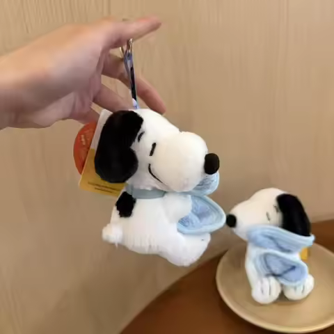 Youmai Authentic Snoopy 12Cm Hug Blanket Bouquet Nightcap Plush Keychain Bag Hanging Accessories Jea
