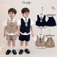 BERNIE kids Dude vest and vest Set for baby boys 1 to 6 years old with tie 0824B50