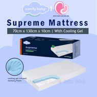 Comfy Baby Supreme Mattress 70 x 130 x 10cm Cot Cooling Gel Memory Foam Mattress 28" x 52" x4" Tilam