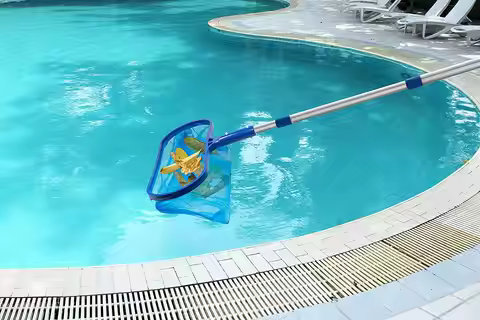 New Pool Leaf Cleaning Net Skimmer+Telescopic Pole Detachable For Spa Koi Fish Pond Lightweight Easy