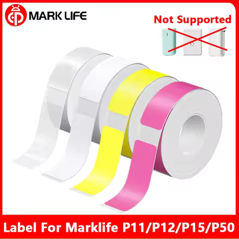 Marklife 1Roll Thermal Label Adhesive Paper For Marklife P15/P12/P11 Mini Portable Printer Label Mak