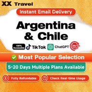 eSIM Argentina & Chile 5-20Days 10-30GB + Unlimited 5G High Speed Data Travel eSIM Argentina & Chile